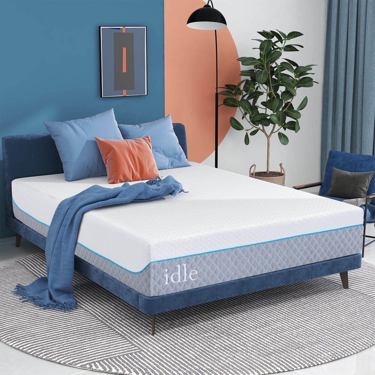 California King Size Mattress, Smiaoer 12 Gel Memory Foam Mattress, Medium Firm Bed in Camcorder Box, Made in USA