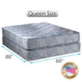 Chiro Premier Two-Sided (Blue Color) Mattress set with Mattress Cover Protector Included - Fully Assembled, Orthopedic, Long Lasting By Dream Solutions USA (Queen 60 x80 x9 )