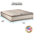 Coil Comfort Pillow Top Mattress Only (King) Double-Sided Sleep System with Enhanced Cushion Support- Fully Assembled, Great for your Back, longlasting Comfort -By Dream Solutions USA