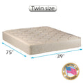 Comfort Classic 2-Sided Gentle Firm Twin Mattress Only with Mattress Cover Protector Included - Fully Assembled, Orthopedic, Superior Density Foam, Long Lasting by Dream Solutions USA