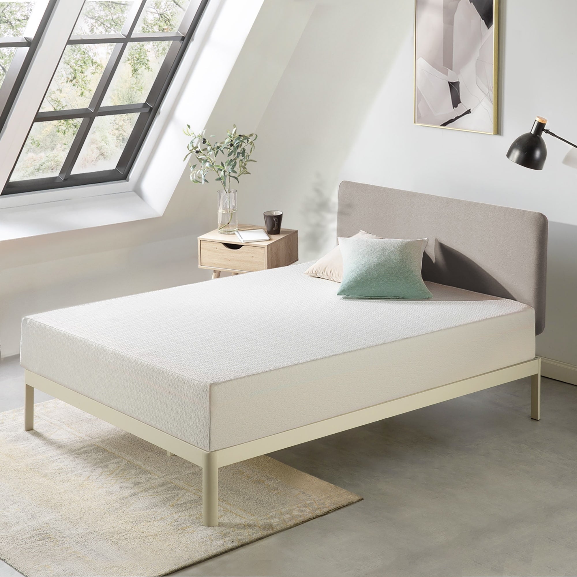 Crown Comfort 10 Inch Green Tea Memory Foam Mattress Full