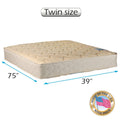 Dream Sleep Chiro (Beige) Premier Orthopedic 2-Sided Mattress Only - Sleep Support, Luxury Quality, Longlasting Comfort by Dream Solutions USA (Twin 39 x75 x9 )
