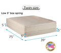 Dream Sleep Comfort Pedic Firm Eurotop Mattress & Low 5 Profile Box Spring - Pillow Top, Sleep System with Enhanced Foam Encased Support, Plush Knit Cover by Dream Solutions USA (Twin 39 x75 x11 )
