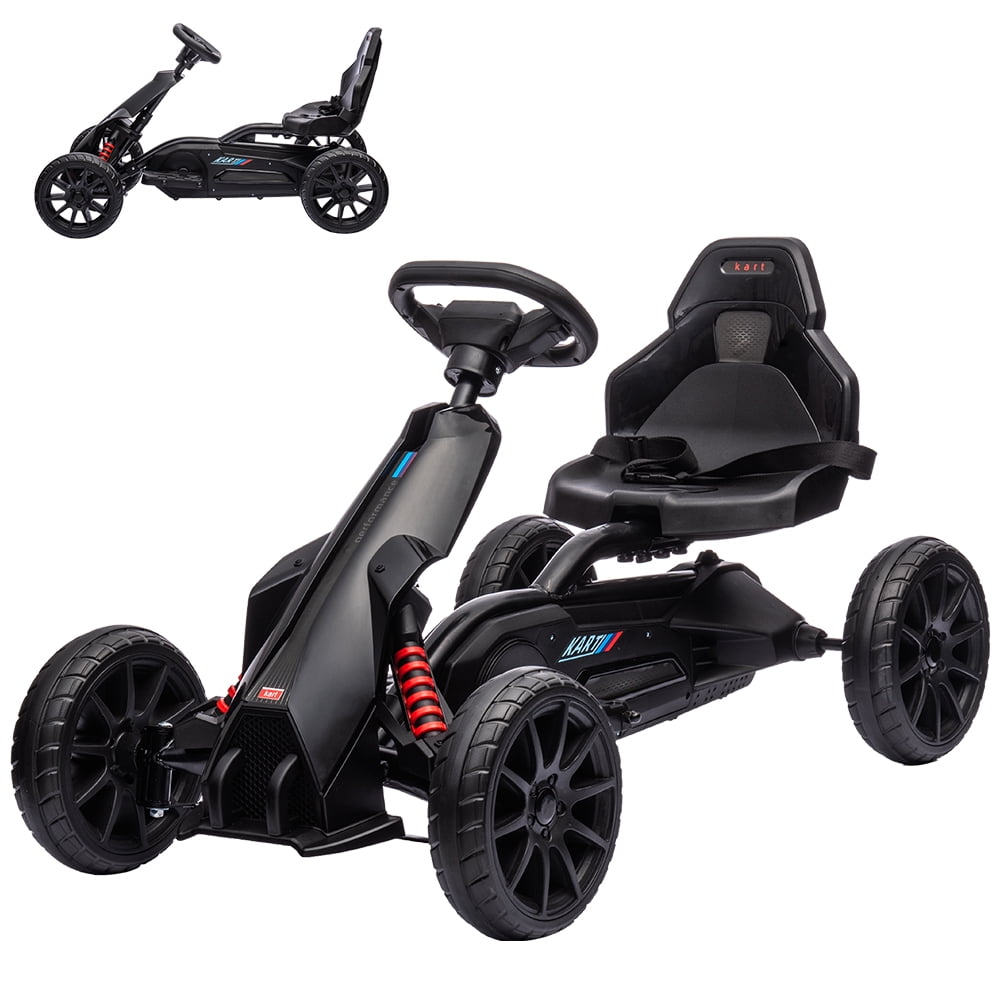 Electric Go Kart for Kids,12V Battery Powered Pedal Go Karts for Toddlers,Outdoor Ride Display Toy Vehicle Toy Gift for Boys Girls