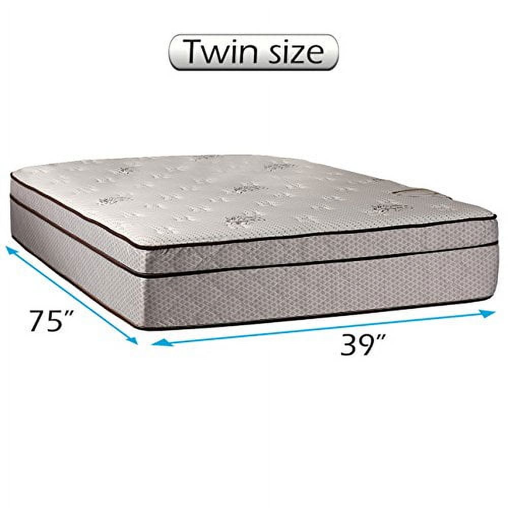 Fifth Ave Plush Extra Soft Foam Encased Eurotop (Pillow Top) Mattress Only (Twin 39 x75 x13 ) Sleep System with Enhanced Cushion, Support, Plush Knit Cover, Orthopedic by Dream Solutions USA