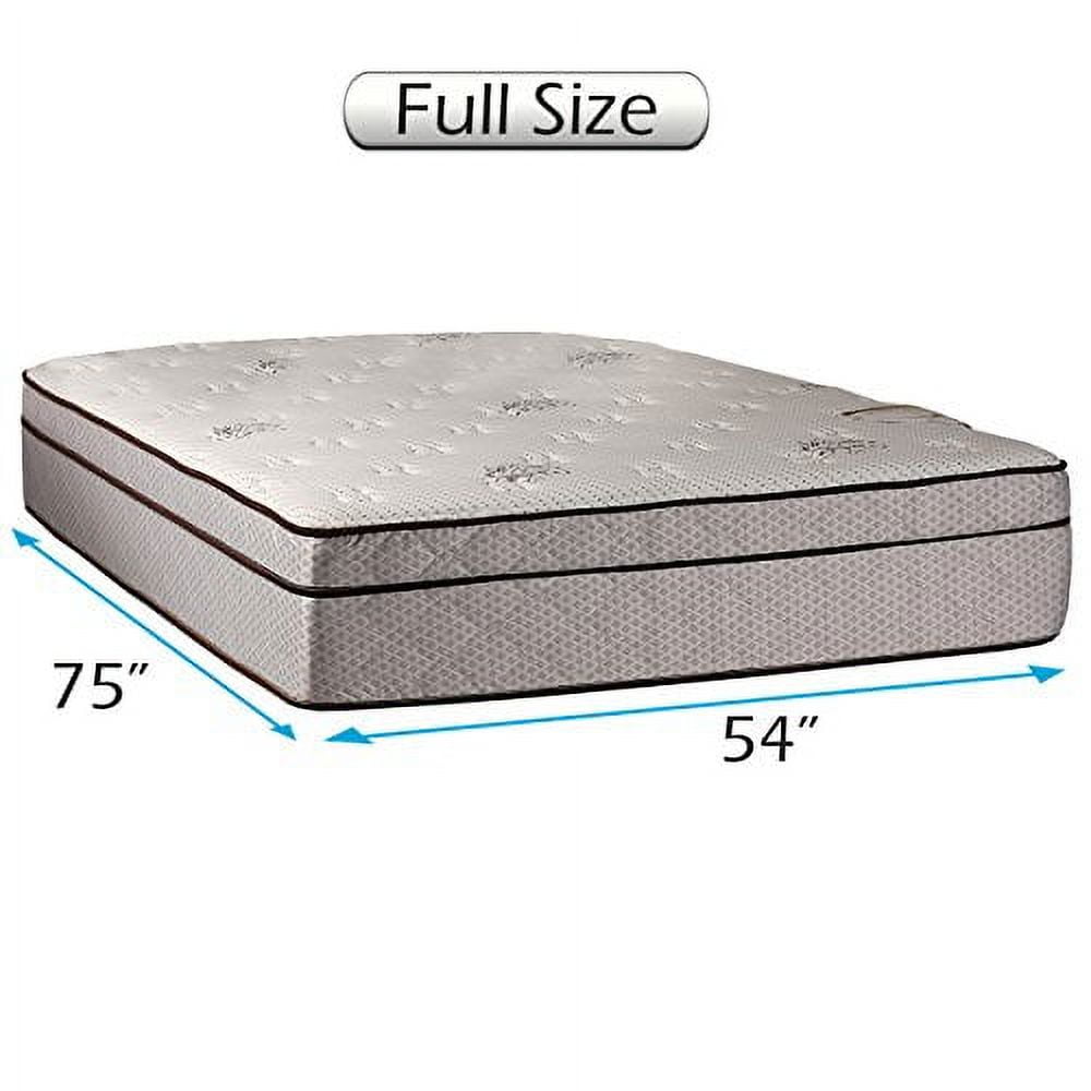 Fifth Ave Plush Foam Encased Eurotop (PillowTop) Mattress Only (Full 54 x75 x13 ) - Sleep System with Enhanced Cushion Support, Fully Assembled, Plush Knit Cover, Orthopedic by Dream Solutions USA