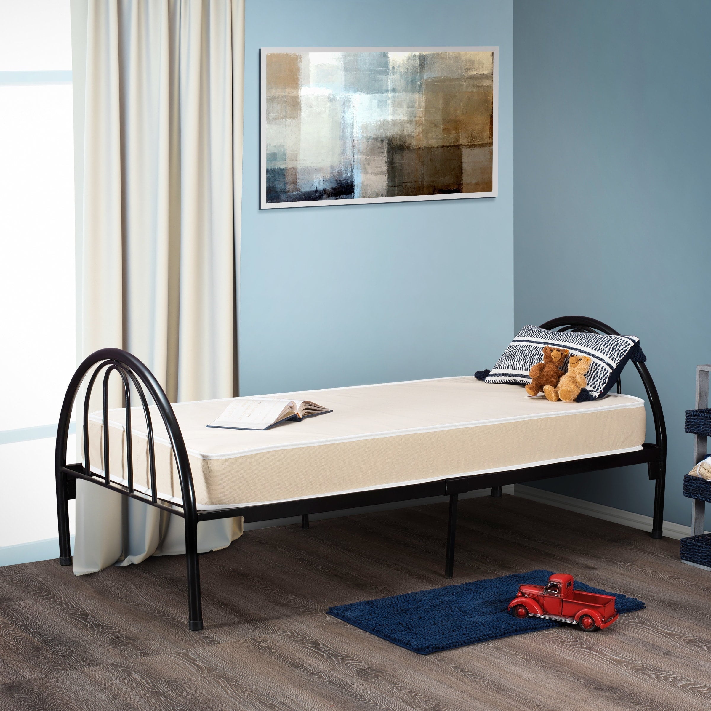 Fortnight Bedding 6 inch Foam Mattress with Durable Fabric Cover - Full Size - CertiPUR-US Certified - Made in USA