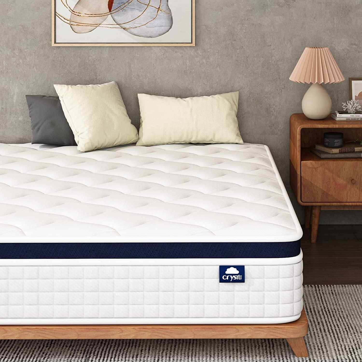 Full Mattress, Crystli 10 Inch Hybrid Gel Memory Foam Individually Pocket Innerspring Mattress with Zero Gravity, Full