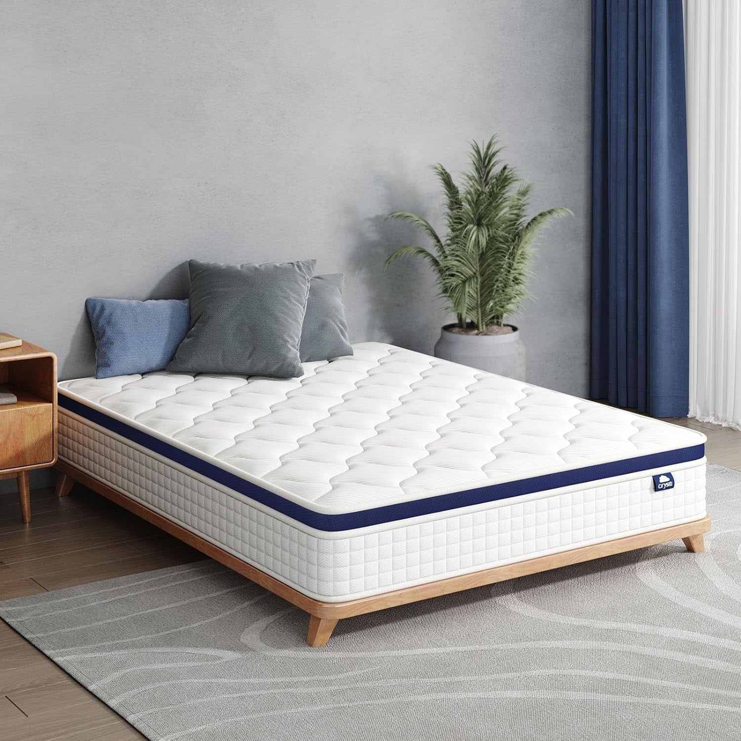 Full Mattress, Crystli 14 Inch Hybrid Gel Memory Foam Individually Pocket Innerspring Mattress with Zero Gravity, Full