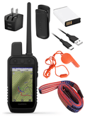 Garmin Alpha 300 Handheld, Advanced Dog Tracking and Training Handheld, Touchscreen with Wearable4U Leash and Whistle Bundle