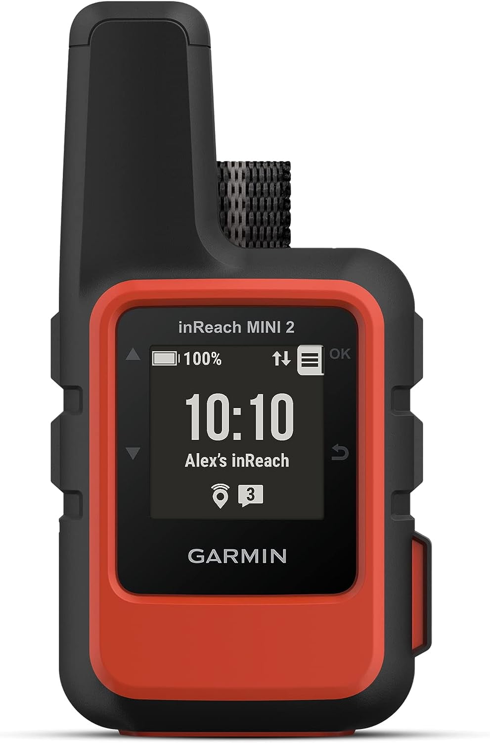 Garmin INRCHMINI2FR 1.3 inch inReach Mini 2 Compact Satellite Communicator - Flame Red