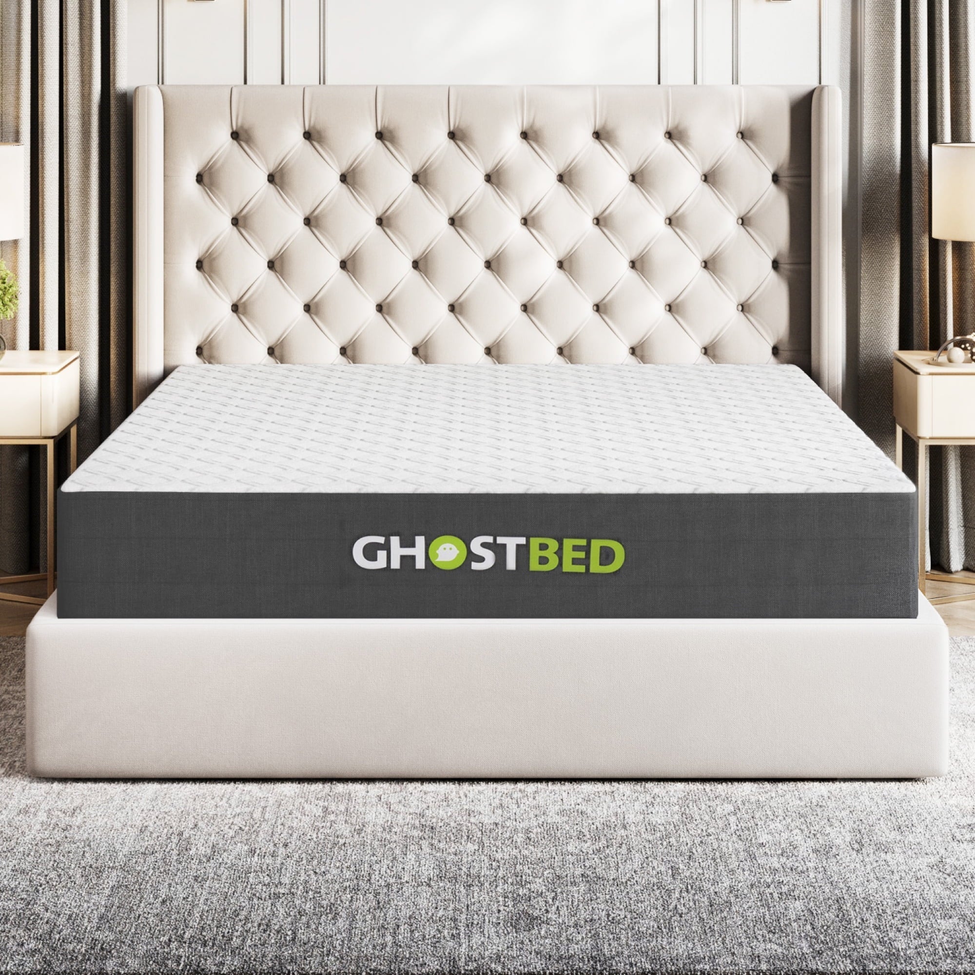 GhostBed 10 Inch Memory Foam Mattress, Medium-Firm, Twin Size