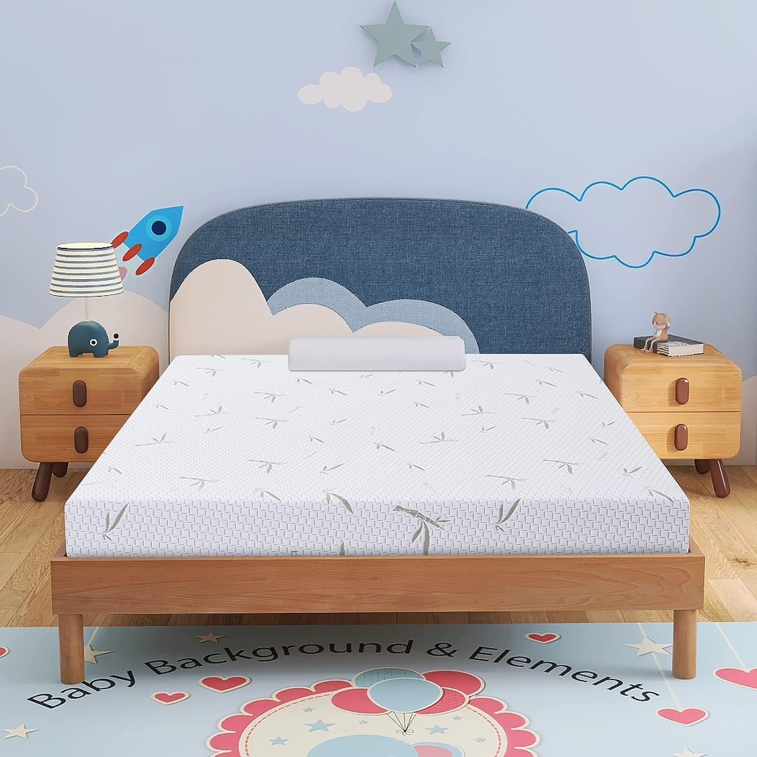 Hcore Twin Mattress 6 Inch, Memory Foam Mattress in Lens Box,Medium Firm Bamboo Gel Infused Mattress,with White Cover