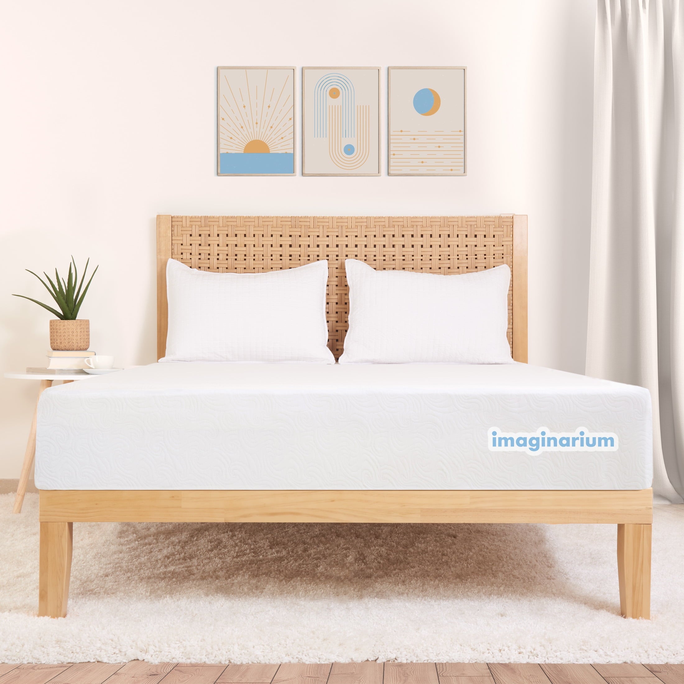 Imaginarium 10 Hybrid of Memory Foam and Coils Mattress with Antimicrobial Treated Cover, Queen