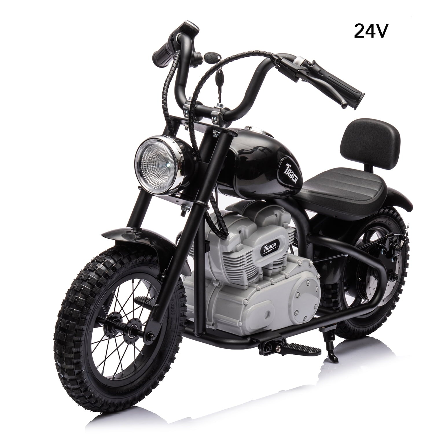 JIMUPARK 24V Electric Dirt Bike, Boys & Girls Ride Screen Electric Motocross Off-Road Bike w/Twist Grip Throttle, 250W Chain-Driven Motor, Speed up Screen 10MPH, Motorcycle for Kids 8-12, Black