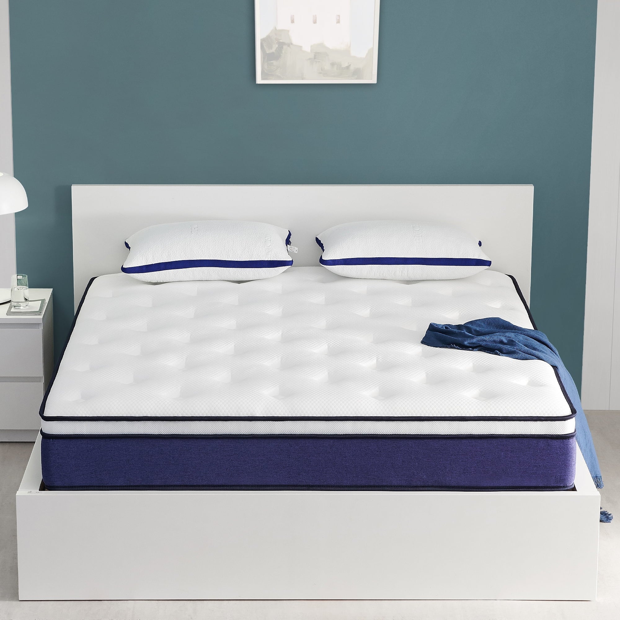 JINGWEI 12 inch Innerspring Multi layer Hybrid Queen Size Mattress Pocket Spring Mattress