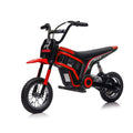 Kids Ride Screen Motorcycle, 24V Electric Toy Motocross Motorcycle, XXL Large Kids Dirt Bike, Dual Suspension, Hand-Operated Dual Brakes, Twist Grip Throttle, Leather Soft Seat, Speed Up Screen 14.29 MP