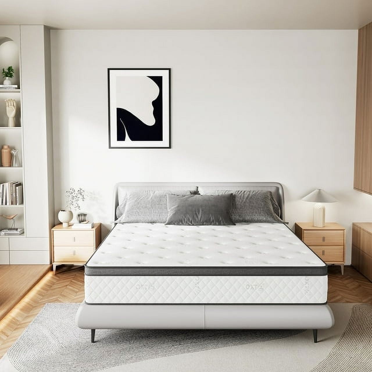 LIBORIA 12 Inch Memory Foam and Innerspring Hybrid Mattress ¨C Queen Mattress ¨C Bed in Camcorder Box ¨C Medium Firm Mattress