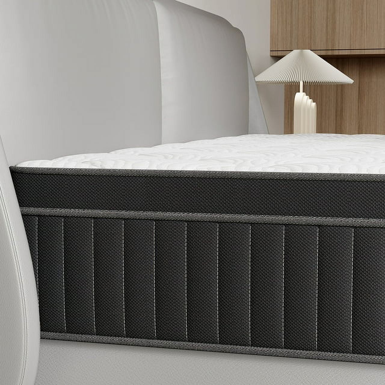 LIBORIA Queen Size Mattress, 12 Gel Memory Foam Hybrid Mattresses Mattress Queen Size, Edge Support, Motion Isolation, Pressure Relief, Queen Mattress in Camcorder Box