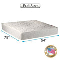 Legacy Full Size (54 x75 x8 ) Mattress Only - Fully Assembled, Good for your back, Superior Grade - Long Lasting and 2 Sided - By Dream Solutions USA