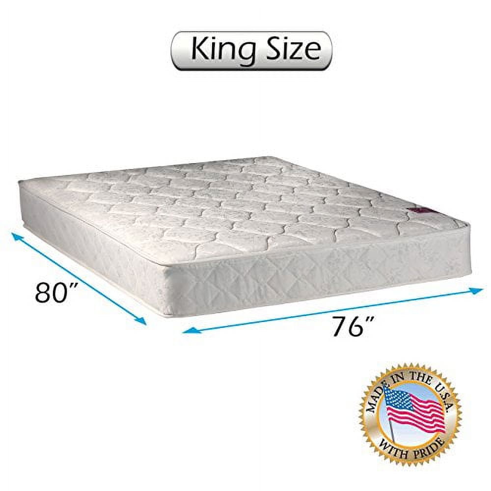 Legacy Gentle Firm King Size (76 x80 x8 ) Mattress Only - Fully Assembled, Good for your back, Longlasting, Orthopedic, Premium Grade Foam - One Sided - None Flip by Dream Solutions USA