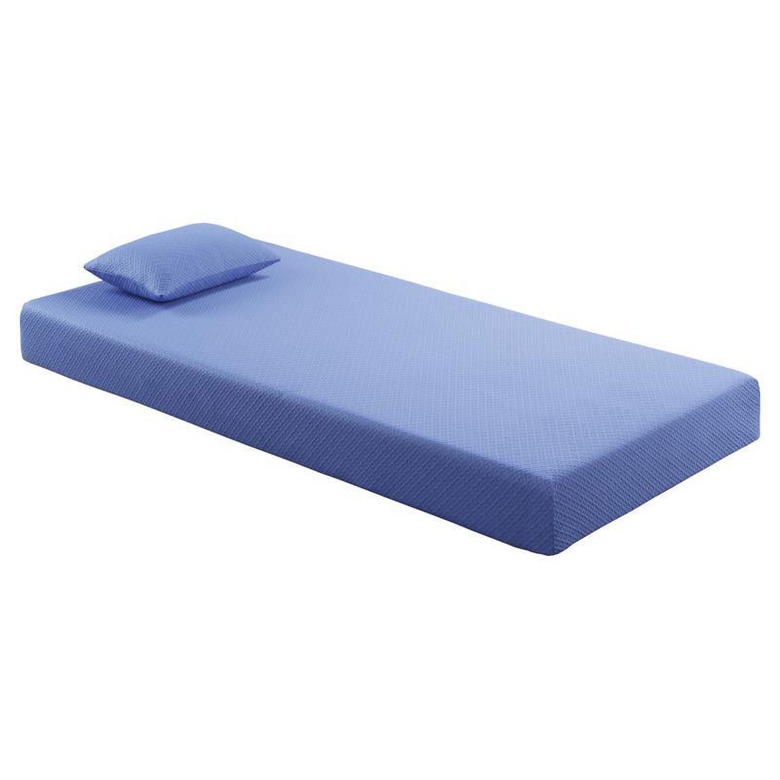 Lexicon Homelegance Bedding 7 Modern Fabric Twin Mattress Set in Blue