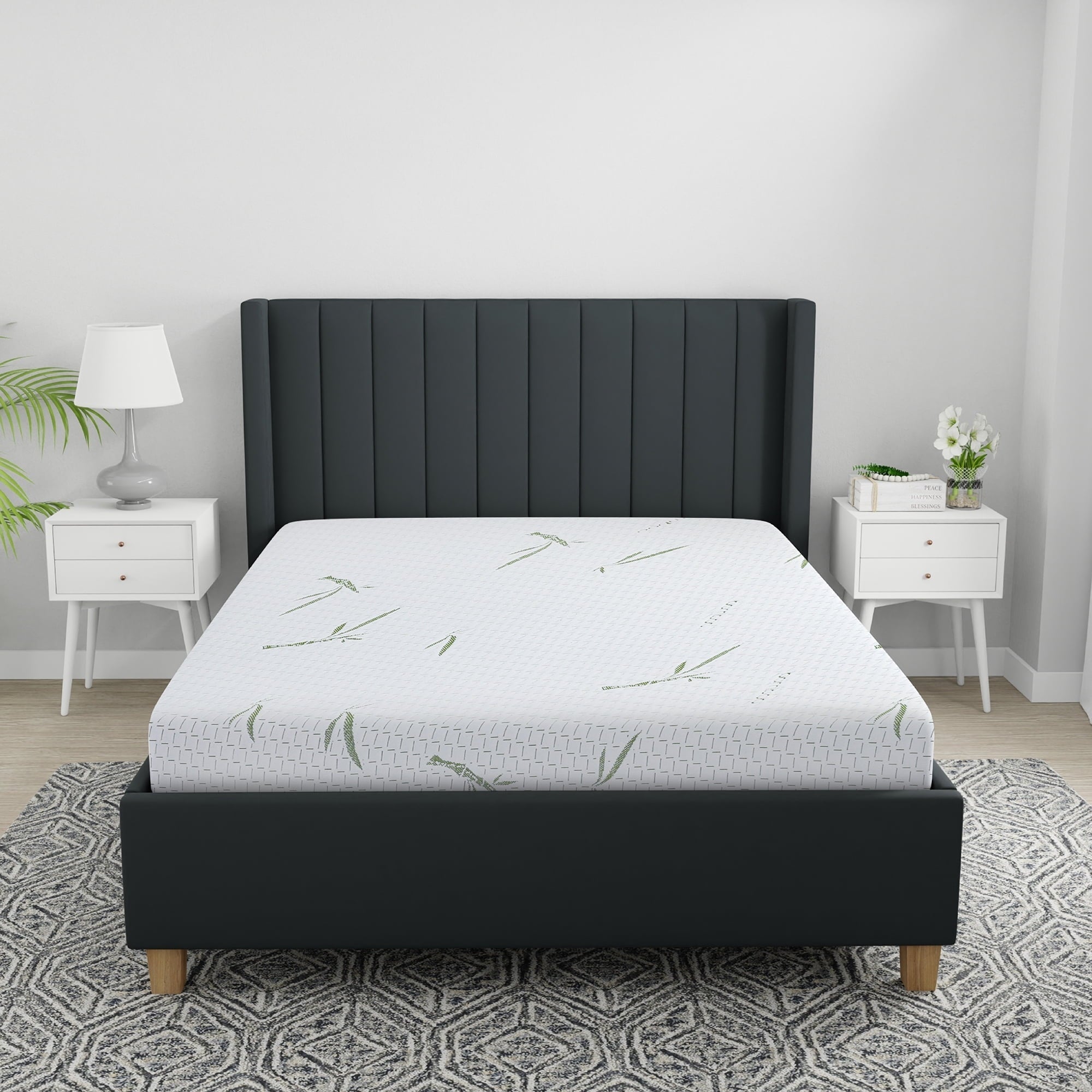 LifeSleep 8-Inch Dual Layer Supportive Memory Foam Mattress-in-a-Box with Refreshing Bamboo Infused Cover, Queen