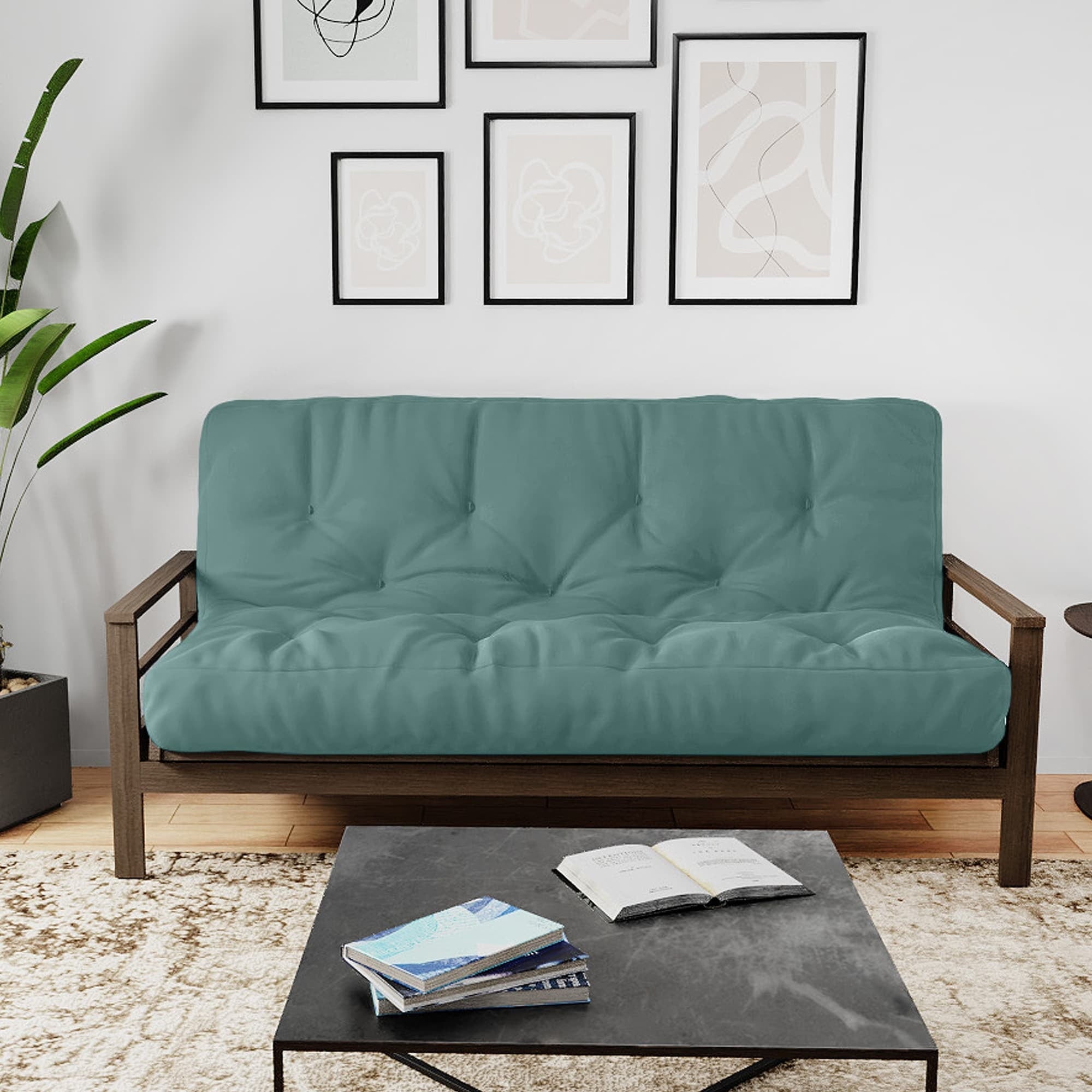 Loosh Home 10 Gel Memory Foam Full Size Futon Mattress Aqua