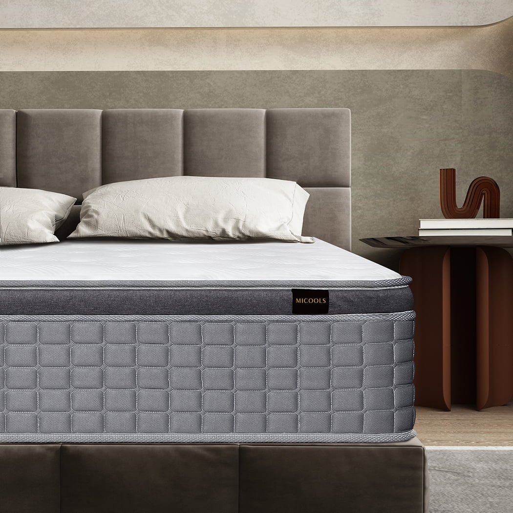 MICOOLS 14 Gel Memory Foam Spring Hybrid Mattress in Lens Box,Full Mattress