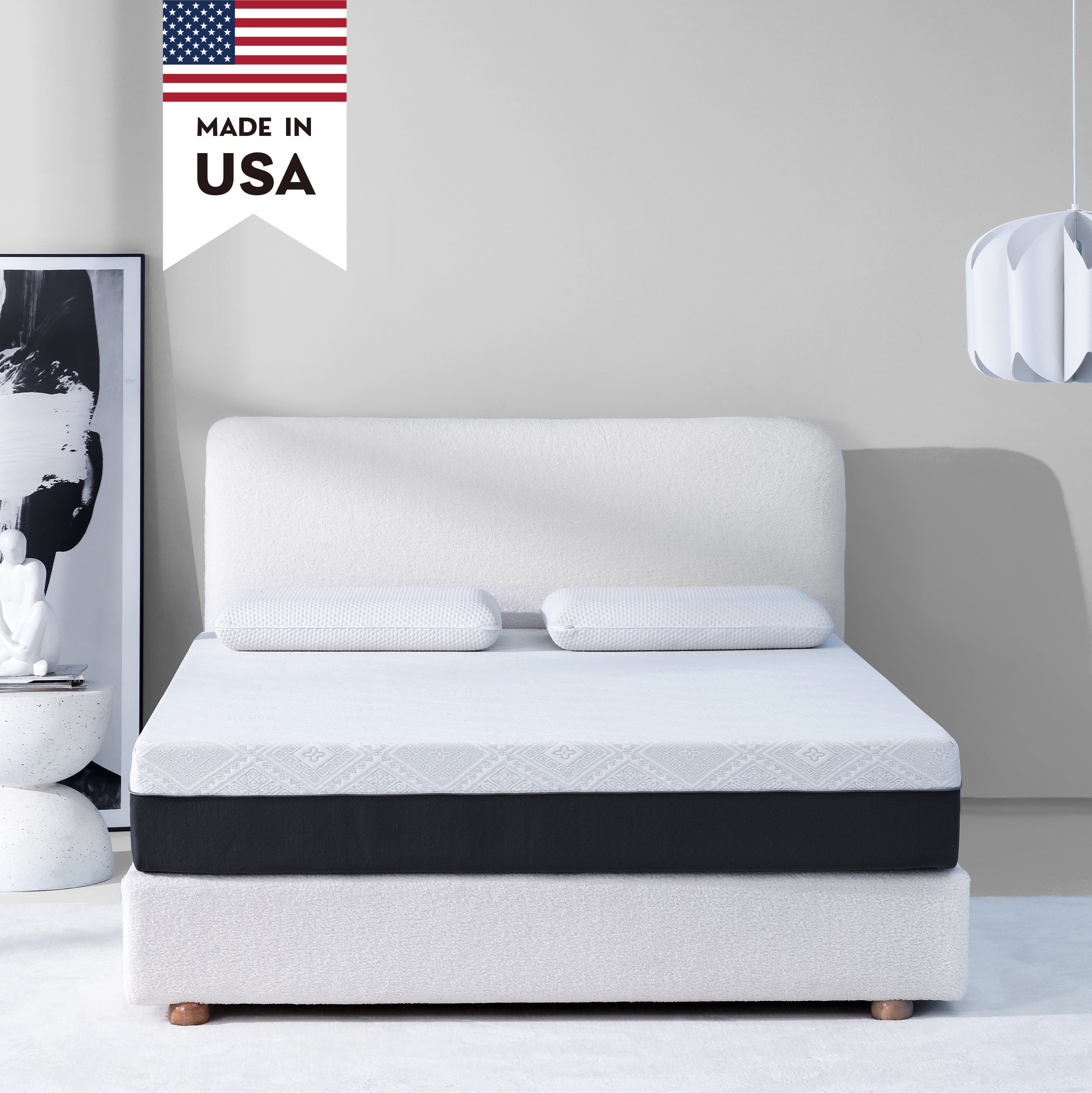 MLILY 10 inch Gel Memory Foam Mattress, Queen Size Bed in Lens Box