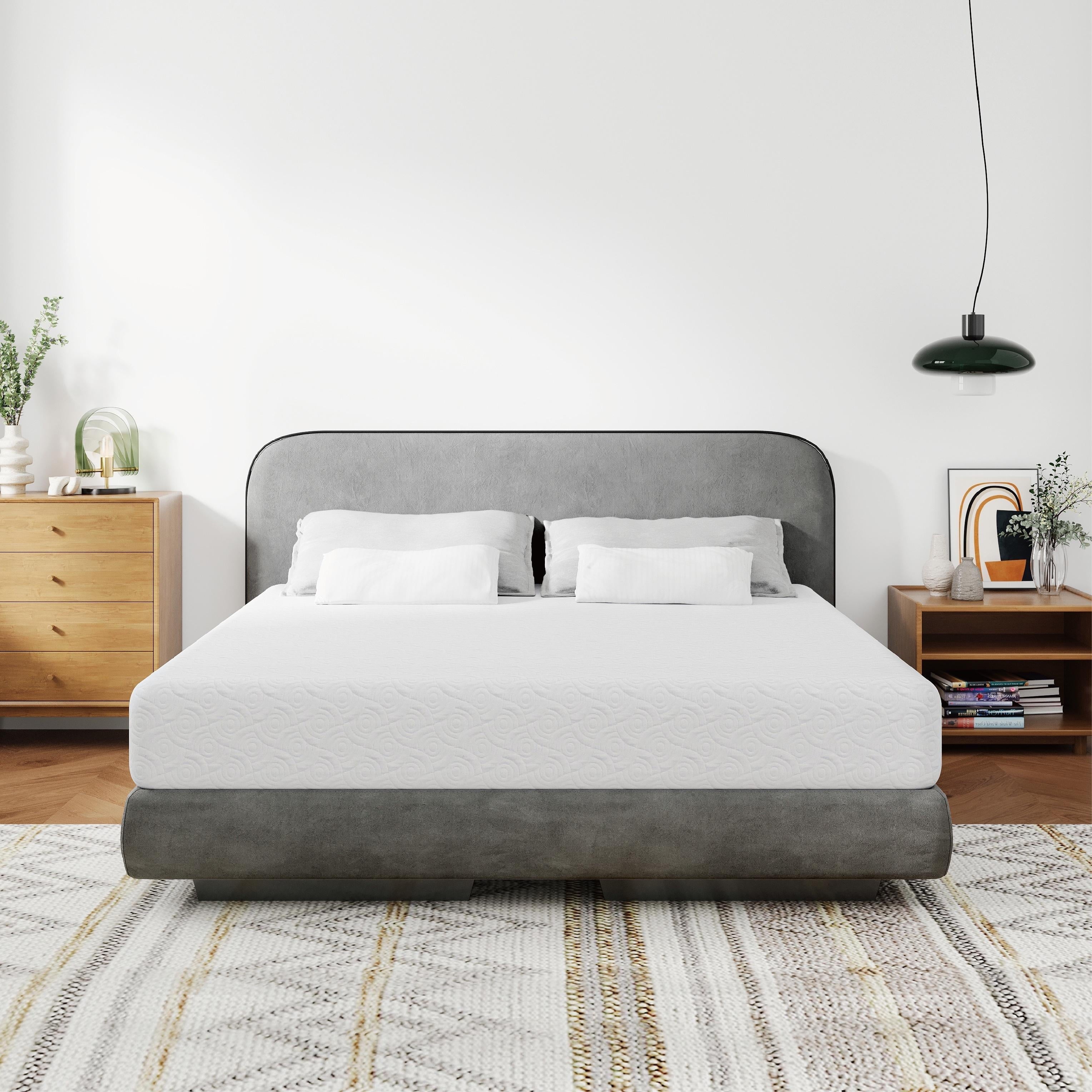 MLILY 7 Green Tea Gel Memory Foam Mattress, Twin, Medium