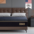 MLILY Ego Black 12 inch Queen Memory Foam Mattress, Cooling Gel Mattress in Recorder Box, Medium
