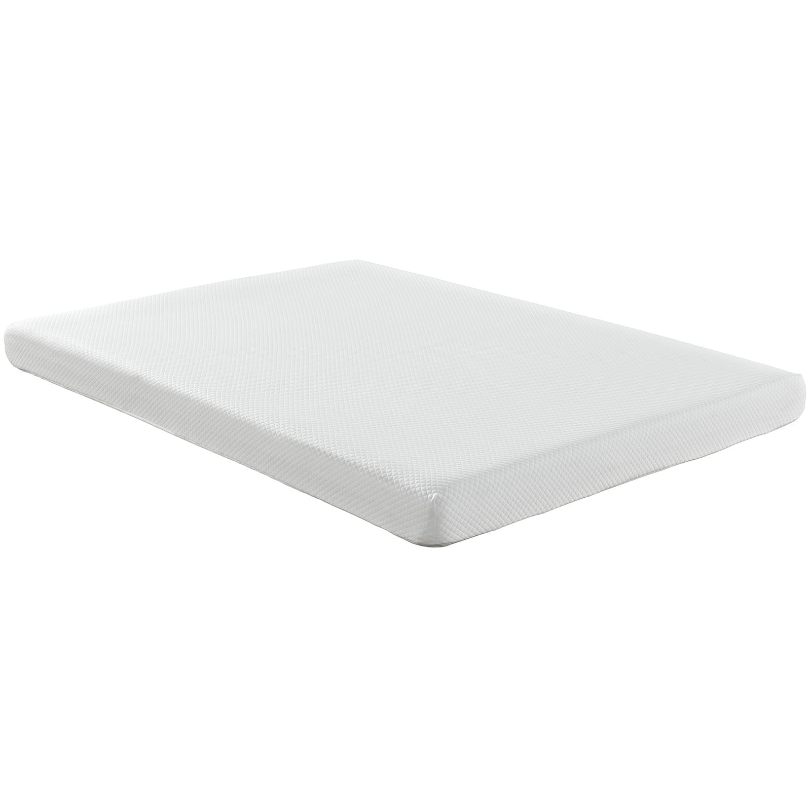 Modern Contemporary Urban Design Bedroom 6inch Queen Size Mattress, White, Fabric