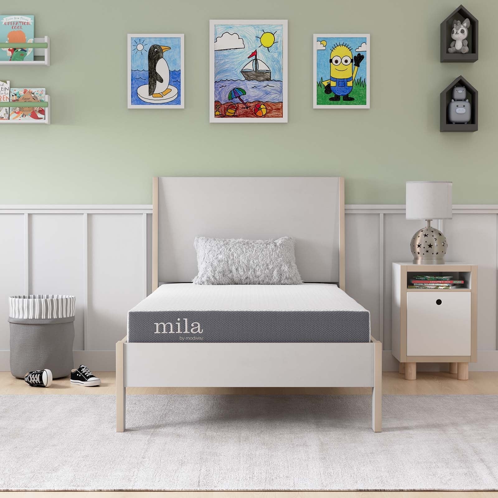 Modway Mila 5 Twin Mattress in White