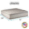 Natural Dream (King) Medium Soft PillowTop Mattress Only - Double-Sided Sleep System with Enhanced Cushion Support- Fully Assembled, Back Support, Longlasting by Dream Solutions USA