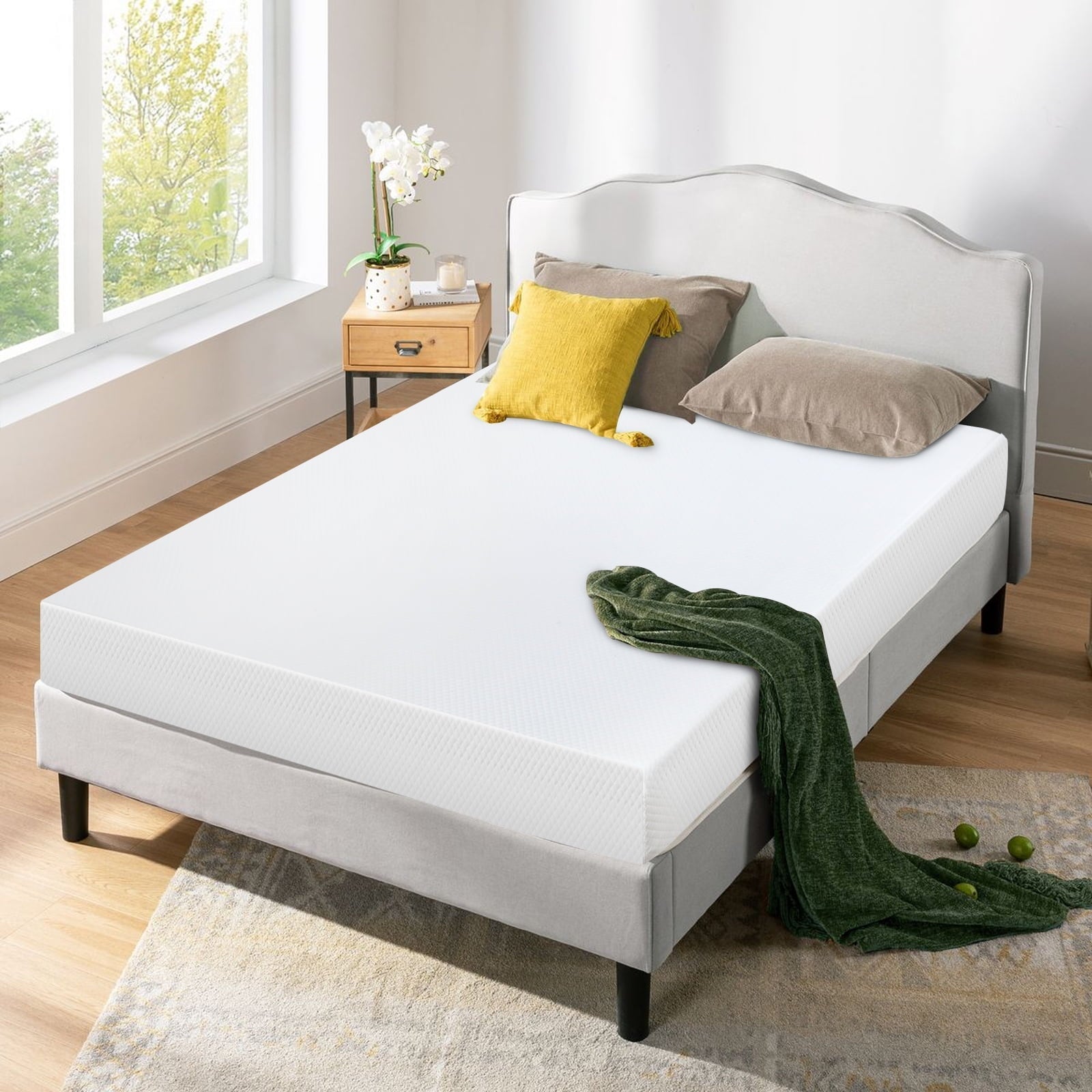 NiamVelo Queen Mattress 8 inch Gel Memory Foam Mattress in Lens Box w/Cover for Cool Sleep & Pressure Relief, CertiPUR-US Certified