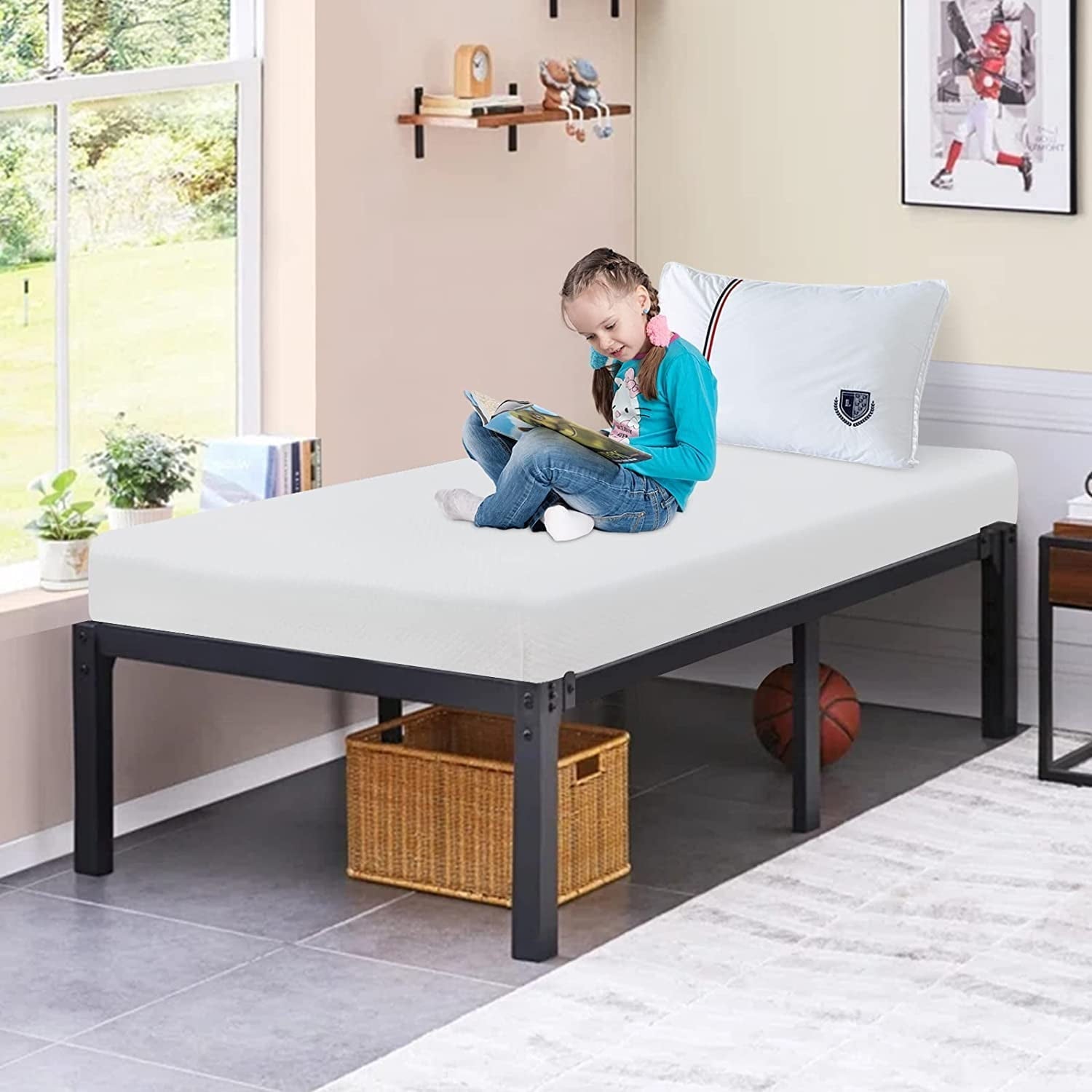 NiamVelo Twin Mattress 10 inch Gel Memory Foam Mattress for Cool Sleep & Pressure Relief Twin Size Mattress in Lens Box