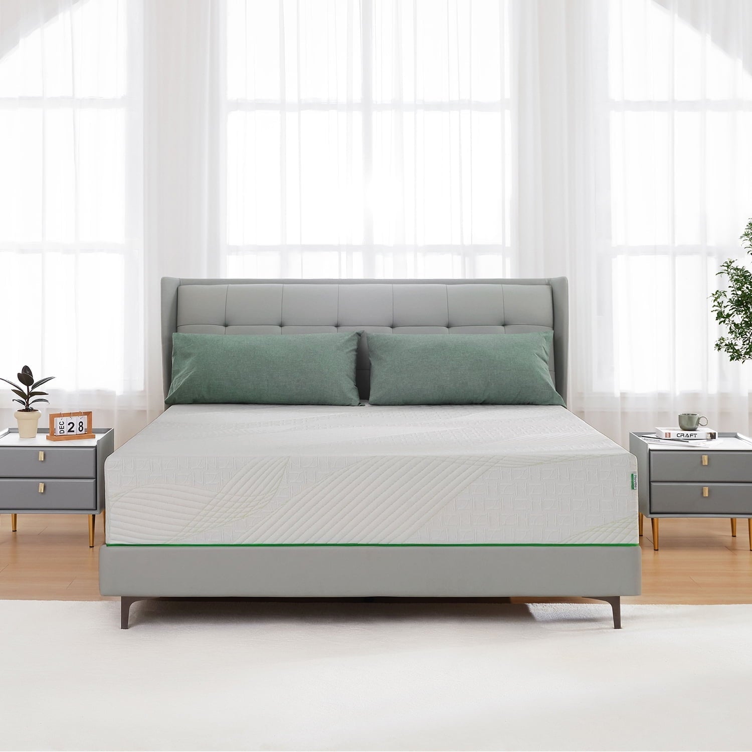 Novilla Rejuvenate 12 inch Adult Gel Memory Foam Mattress for Cool Sleep, Queen Size