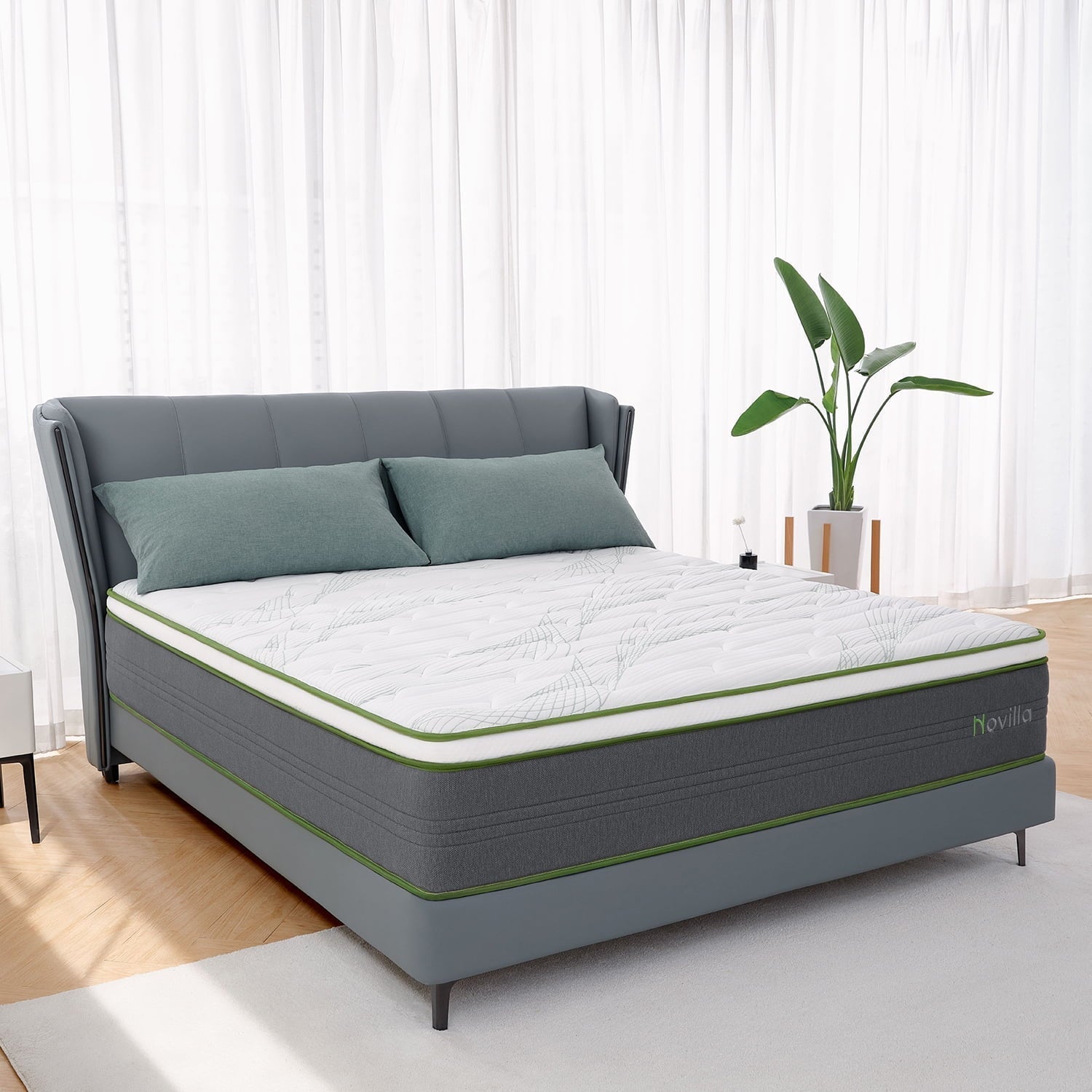 Novilla Vigory 10 Adult Memory Foam and Pocket Spring Hybrid Mattress Queen Size