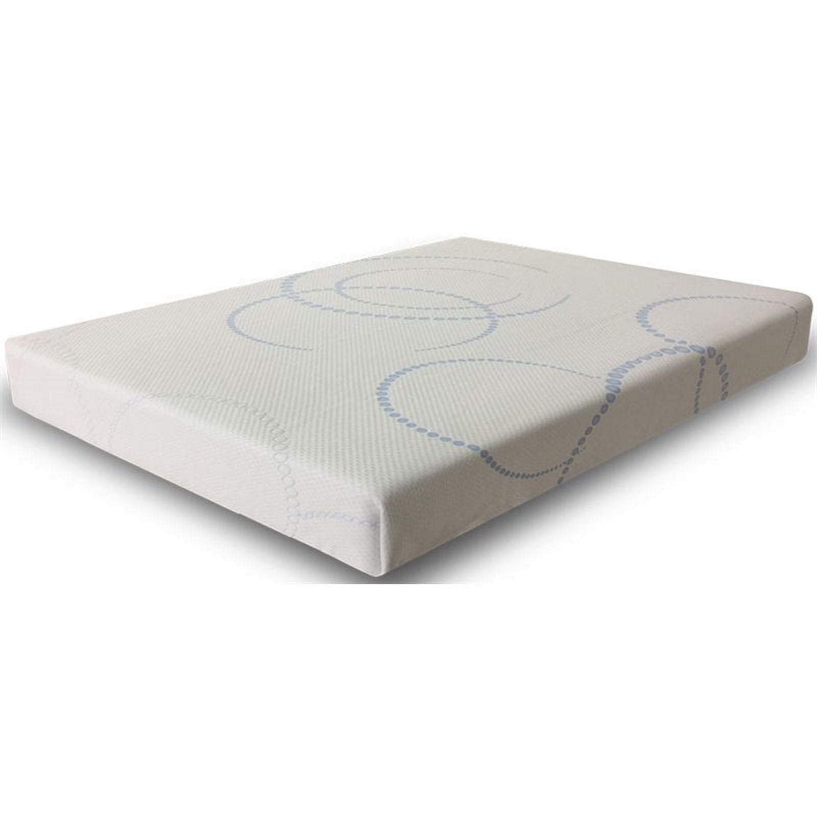 Omne Sleep 8 Memory Foam Mattress King in White/Light Blue