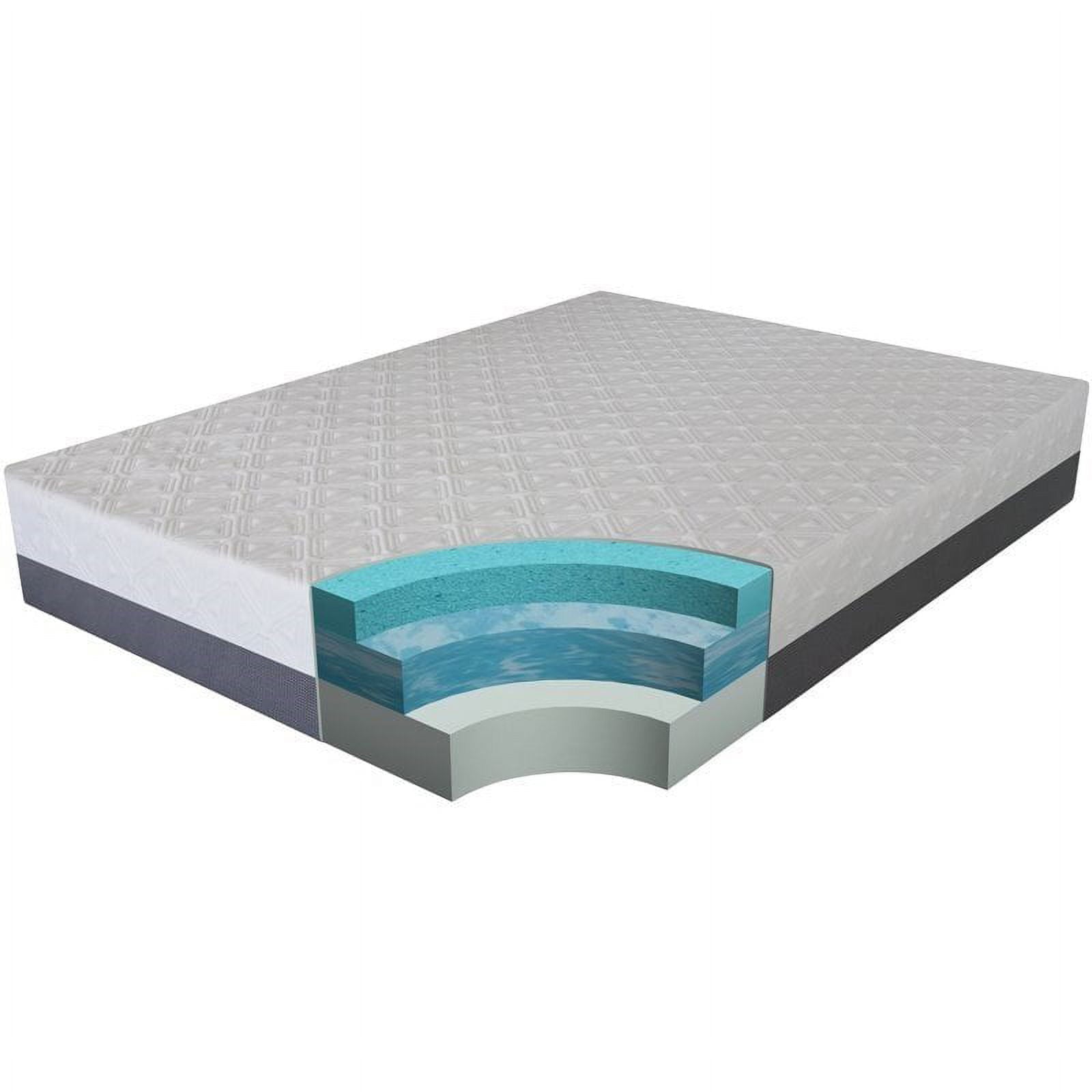 Pemberly Row 12 California King Gel Memory Foam Mattress in White/Dark Gray