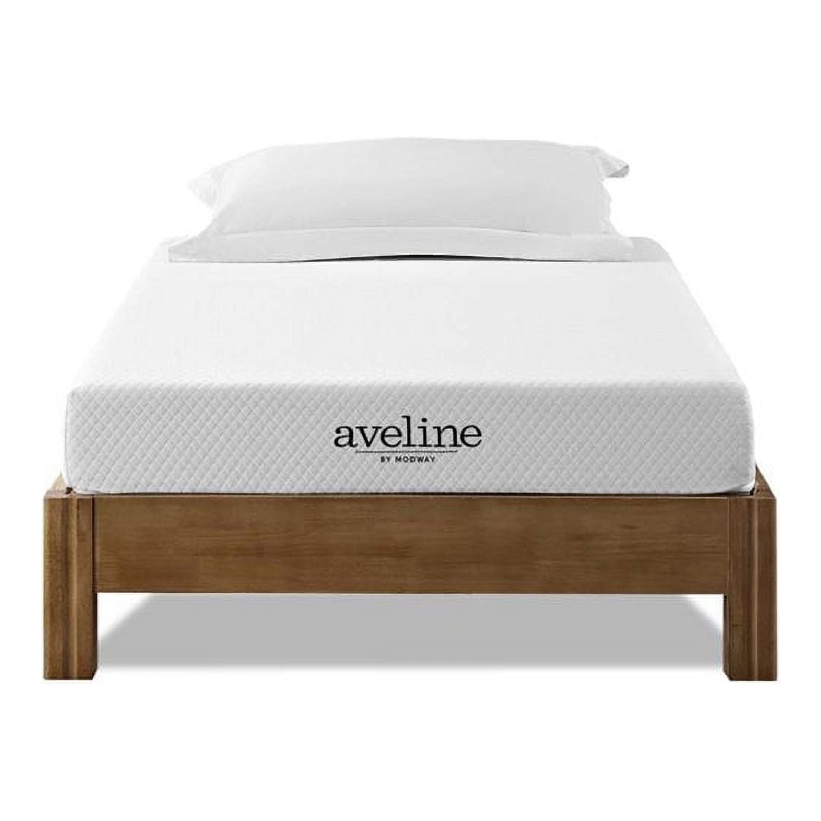 Pemberly Row Modern Vinyl 6 Narrow Twin Mattress in White Finish