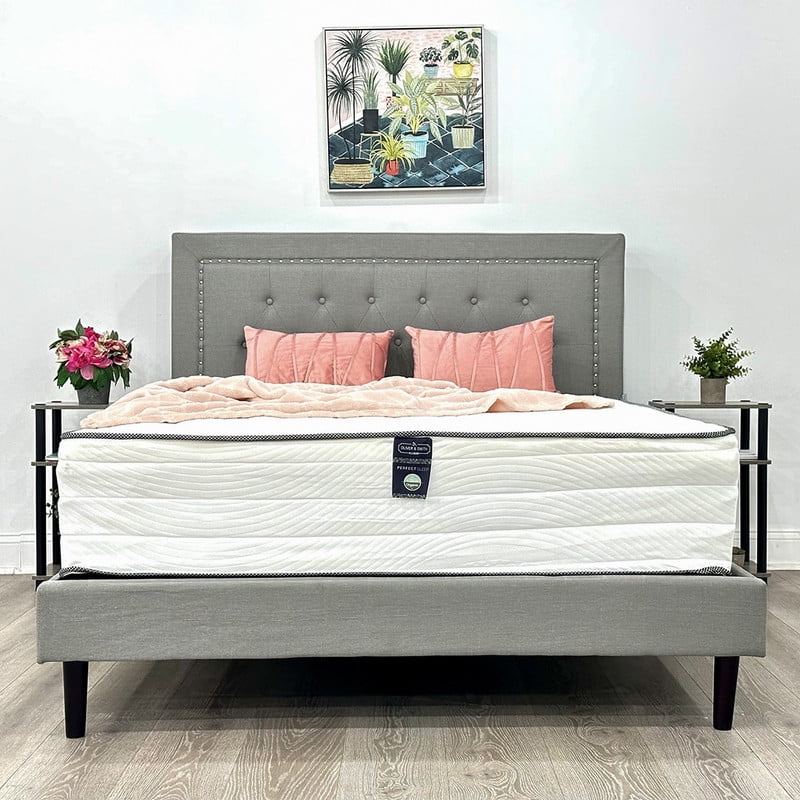 Pocket Twin Size Mattress - 12 Inch Cool Memory Foam & Pocket Spring Hybrid Mattress - Euro Top - Medium Firm - Oliver & Smith