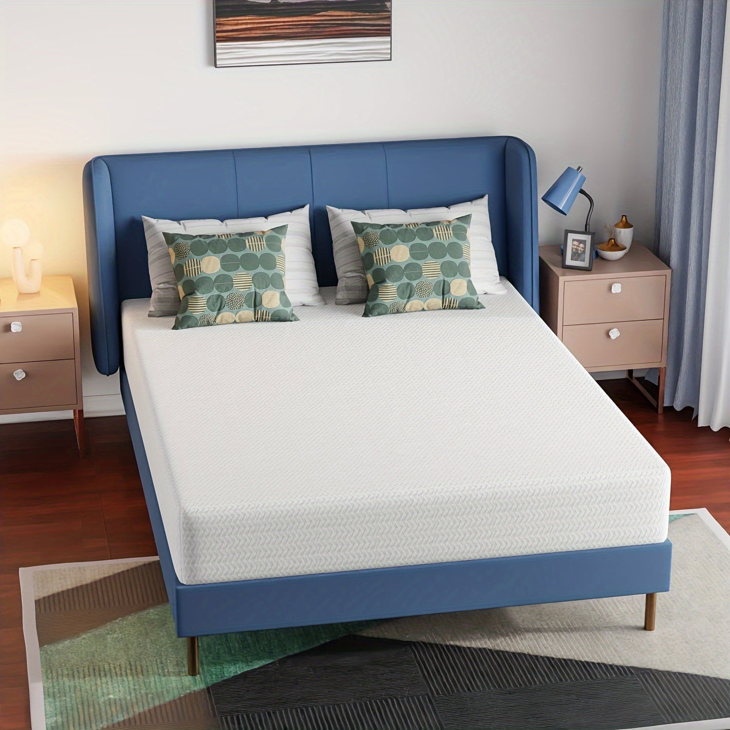 Queen Mattress 10 Inch Mattress Memory Foam Mattress Medium-Firm Mattress Breathable Bed Mattress with Removable Washable Mattress Cover for Pressure Relief & Cool Gel Mattress in Box, White