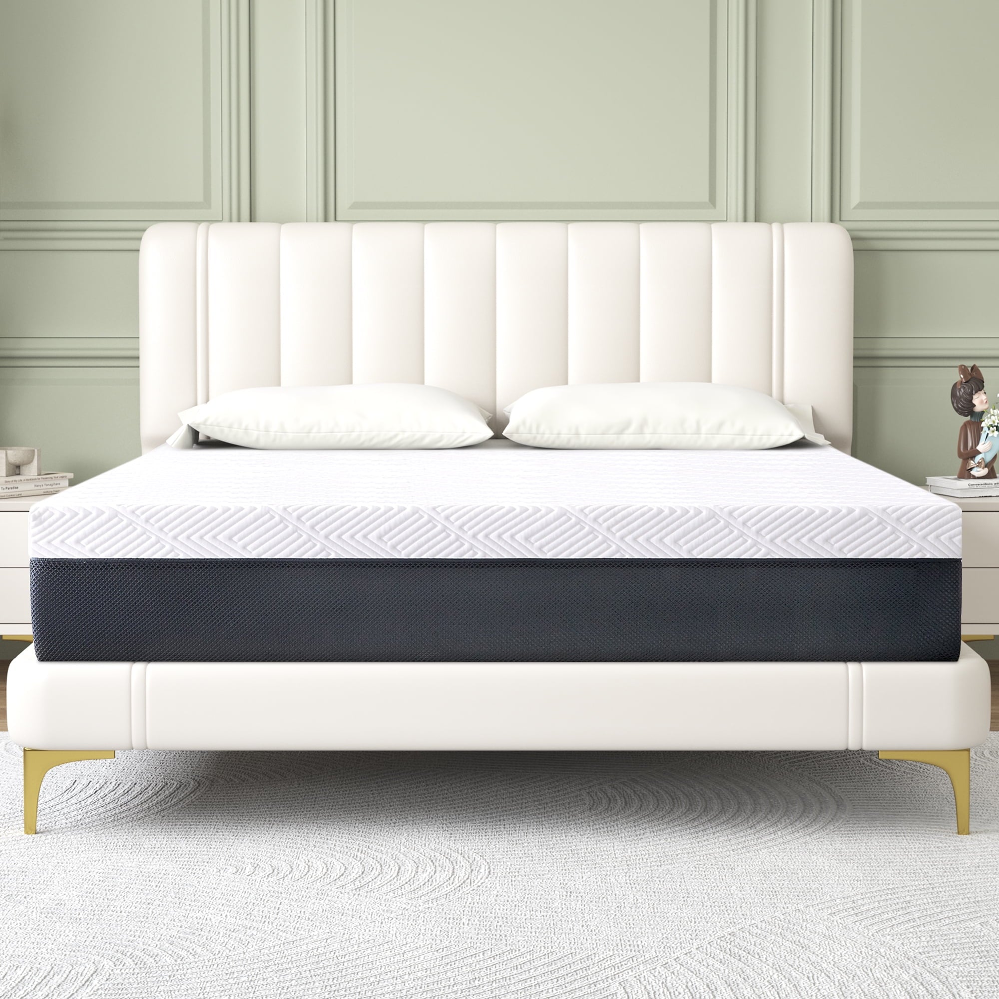 Queen Mattress, Lecuneey 10 Queen Size Memory Foam Mattress In Recorder Box, Medium