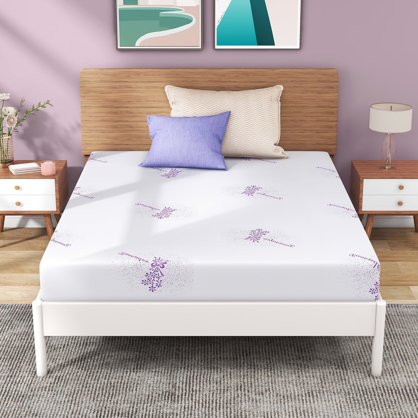 Queen Mattress, 8 inch Gel Memory Foam Mattress in Lens Box for Bunk Bed, Trundle Bed, Medium Feeling Bed Mattress for Pressure Relieving, Motion Isolation, Made in USA