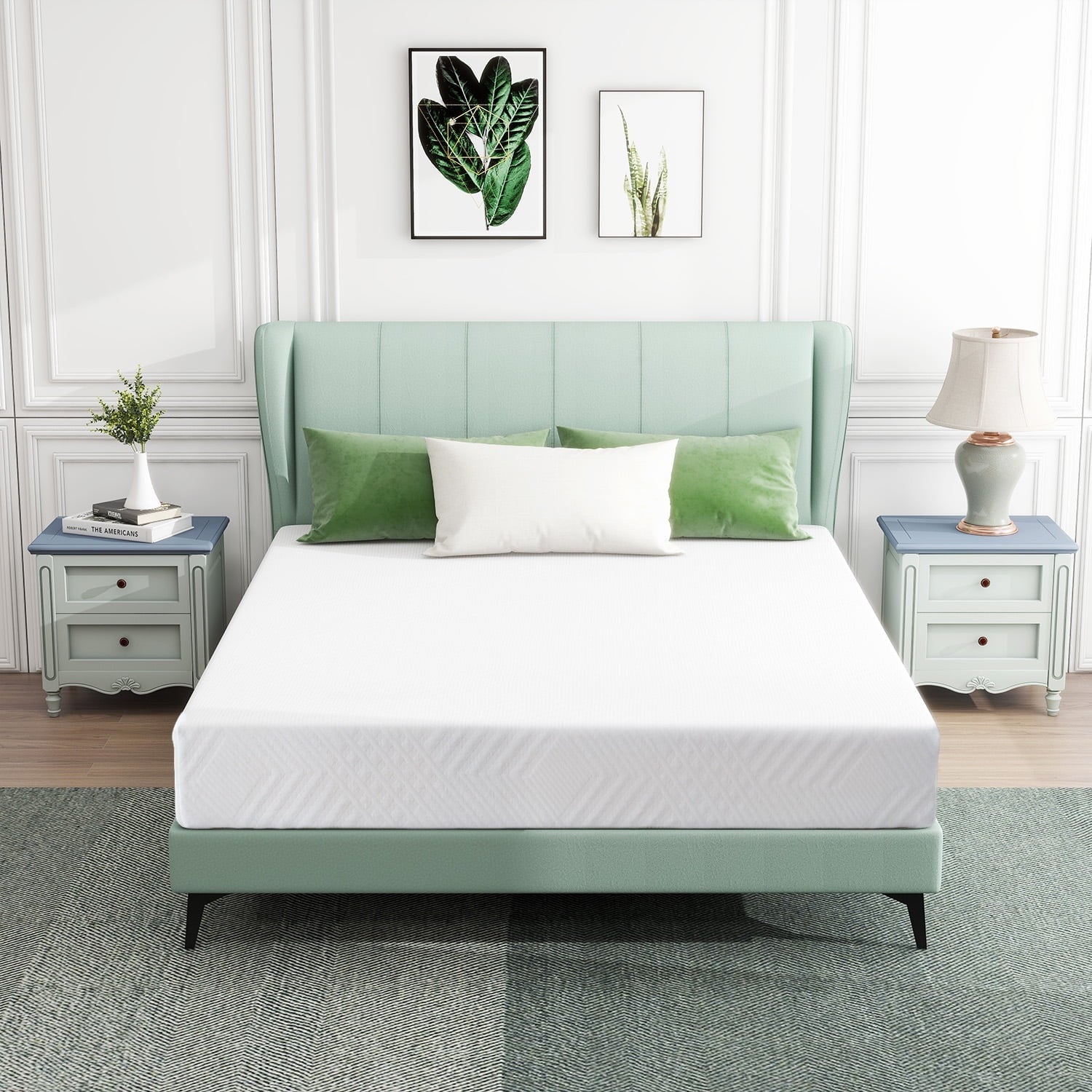 Queen Mattress Bed in Lens Box,10 Memory Foam Mattress with Graphene Fabric Cover, Made in USA