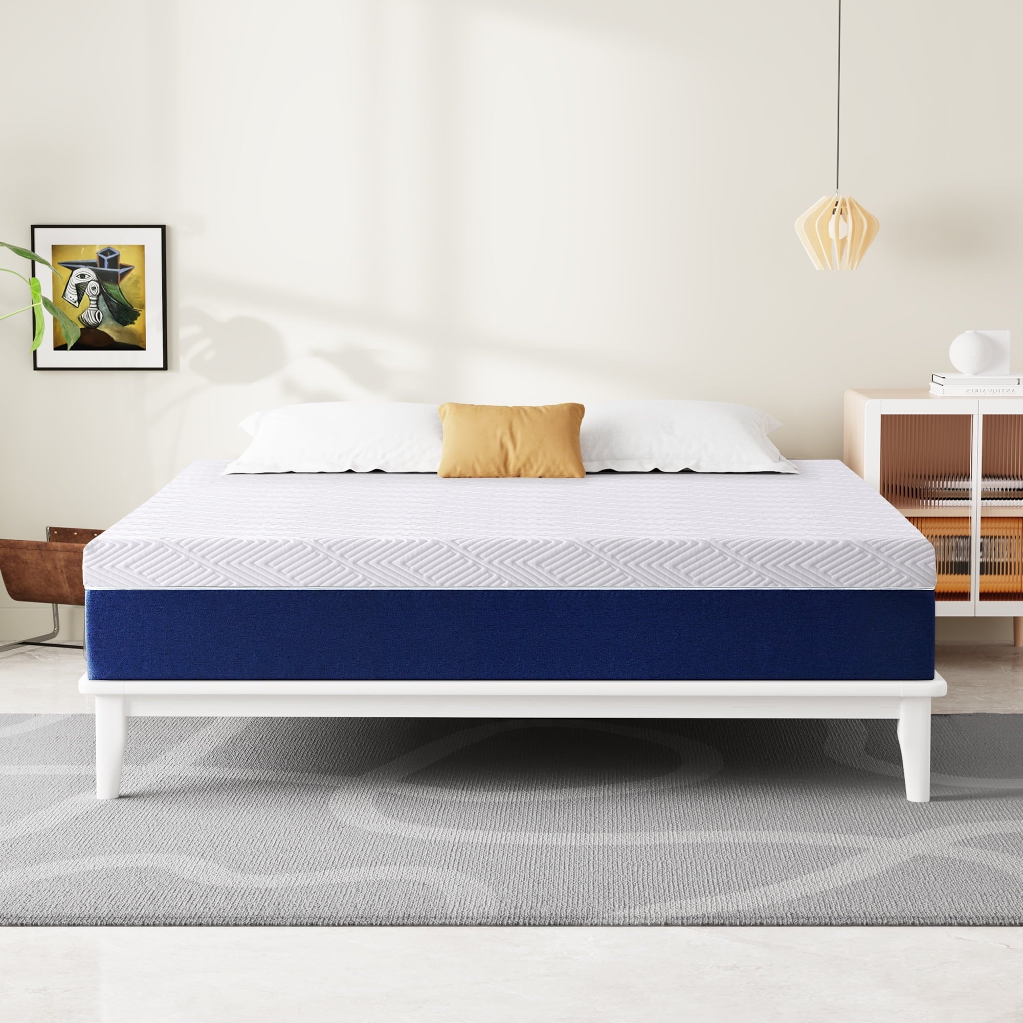 Queen Mattress, Lecuneey 10 Medium Gel Memory Foam Mattress in Recorder Box, Adult, Queen Size Mattress