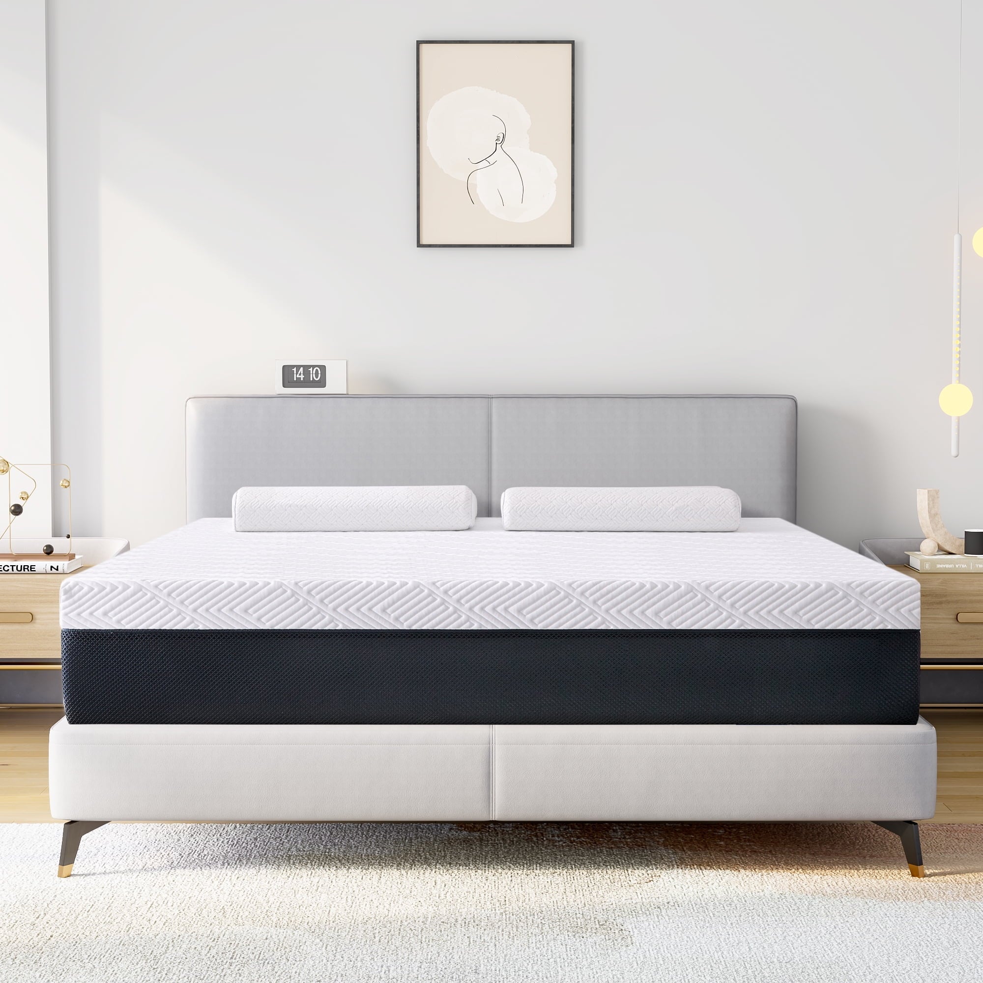 Queen Mattress,Madinog 10 Cooling Gel Memory Foam Mattress-in-a-Box with Breathable Cover