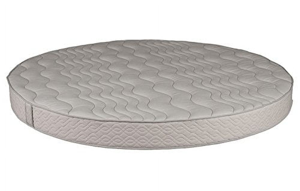 Round Foam Medium Firm Mattress (86 Diameter) with Quilted Cover 10 Height - Medium Density Premium Foam - Longlasting (7-10 Yrs) Polyurethane Upholstery Round Bed Mattress by Dream Solutions USA
